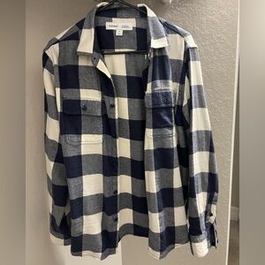 Blue and white shirt